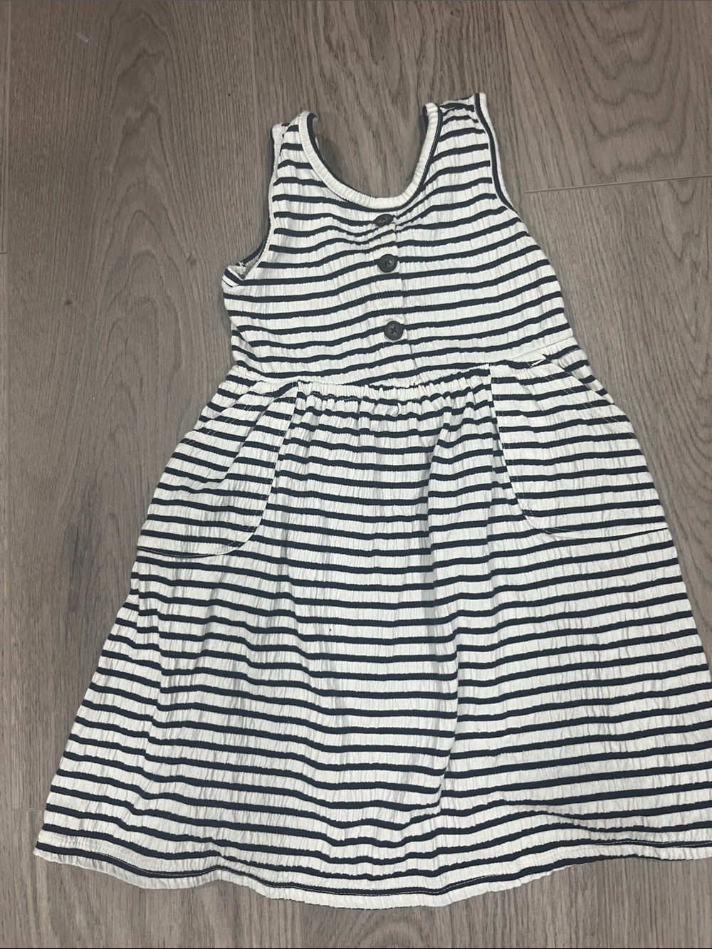 Old navy girls black and white stripe dress size 4T